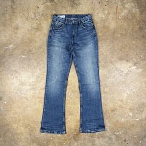 Zara Women’s Bootcut Flare Jeans Size 4 Blue Denim High Rise 100% Cotton